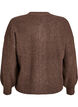 Vest van ribtricot met knopen, Bruin, Packshot image number 1