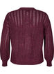 Gebreide cardigan met opengewerkt patroon, Donker Bordeaux, Packshot image number 1