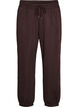 Sweatpants met hoge taille en trekkoord, Bruin, Packshot image number 0