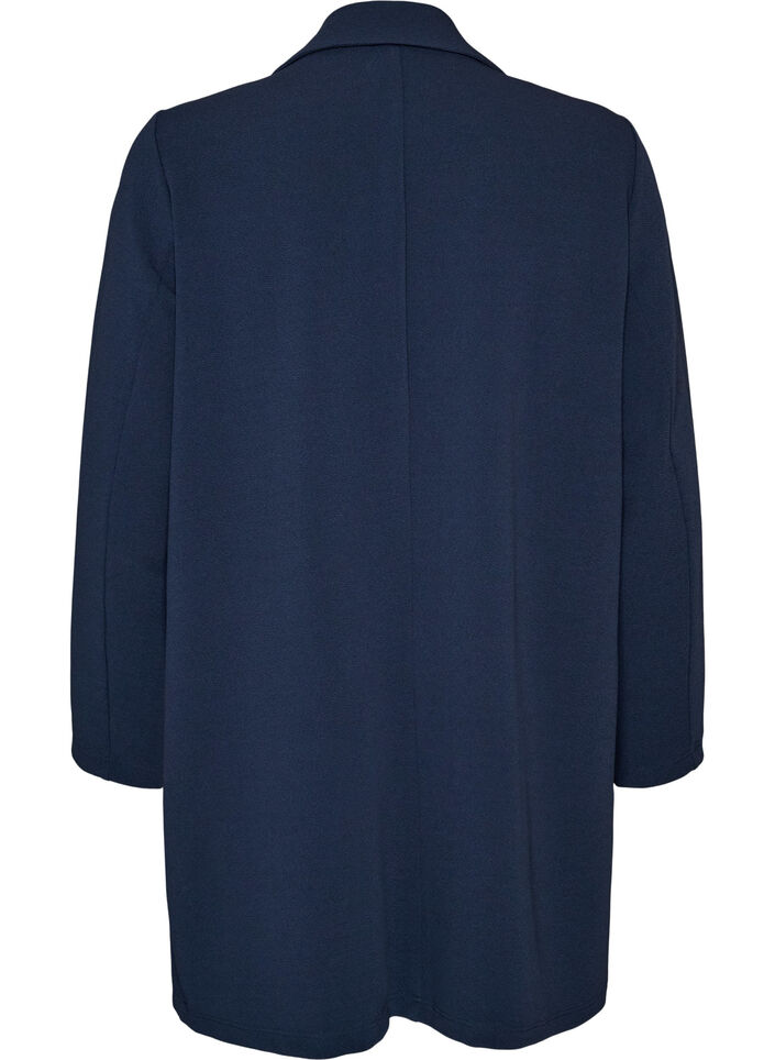 Lange jas met zakken, Blauw, Packshot image number 1