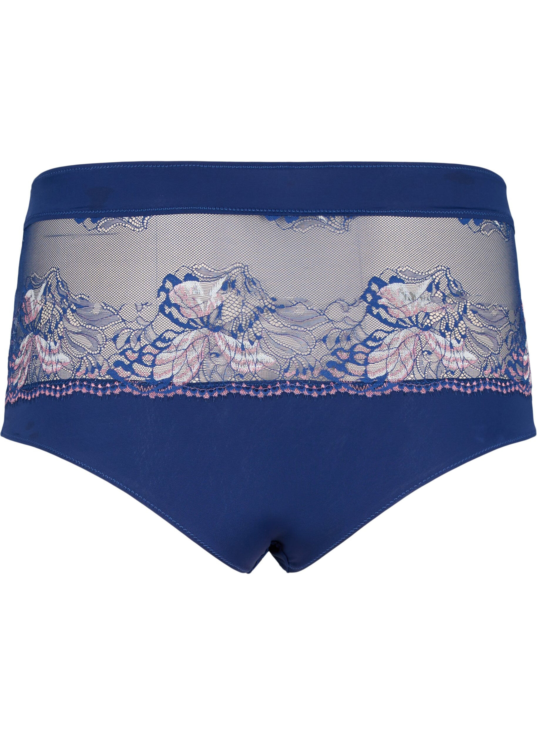 ZizziHipsterbroekje met kant en normale taille, Medieval Blue, Packshot image number 1