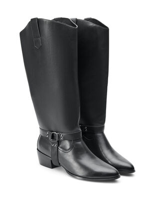 ZizziWide fit - Lange laars met afneembare schacht, Black, Packshot image number 1