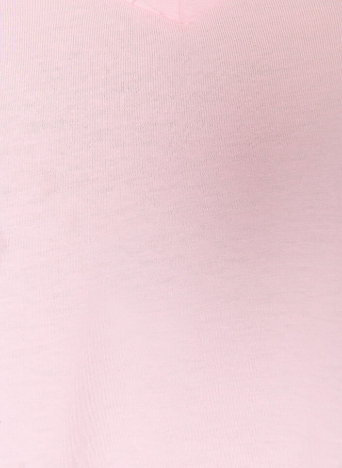 T-shirt met korte mouwen en V-hals, Roze, Packshot image number 2
