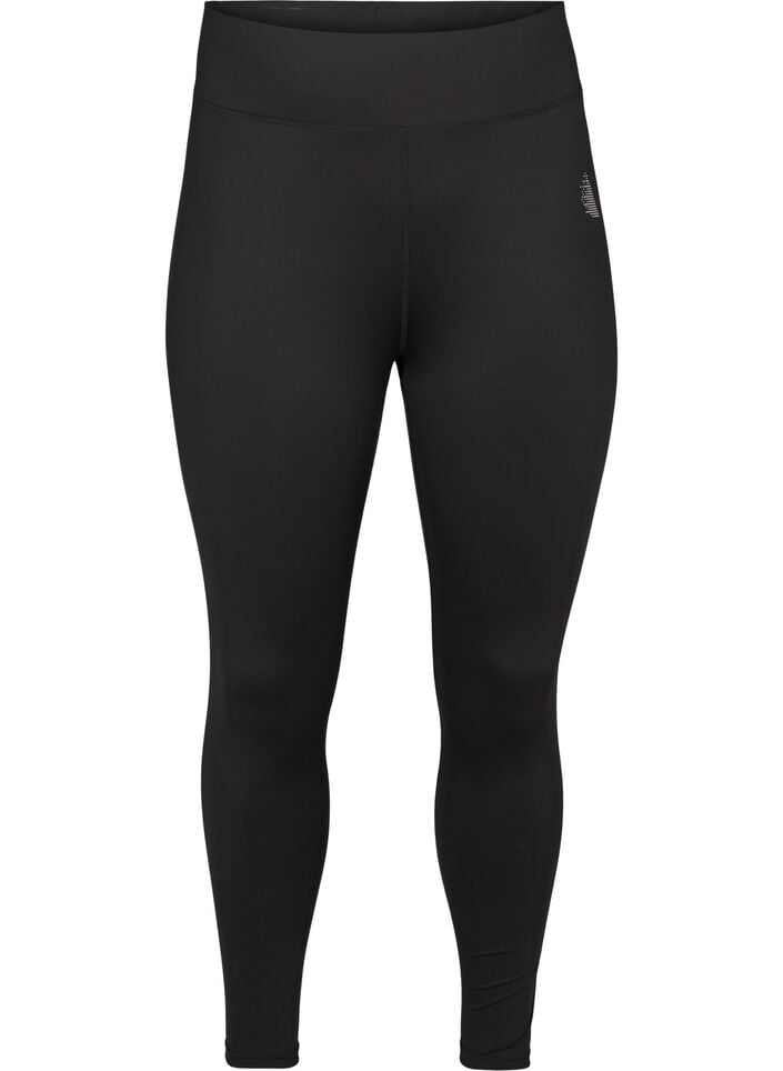 Gecropte basic workout leggings, Zwart, Packshot image number 0