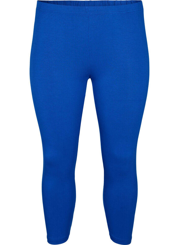 Basic 3/4 legging in viscose, Blauw, Packshot image number 0