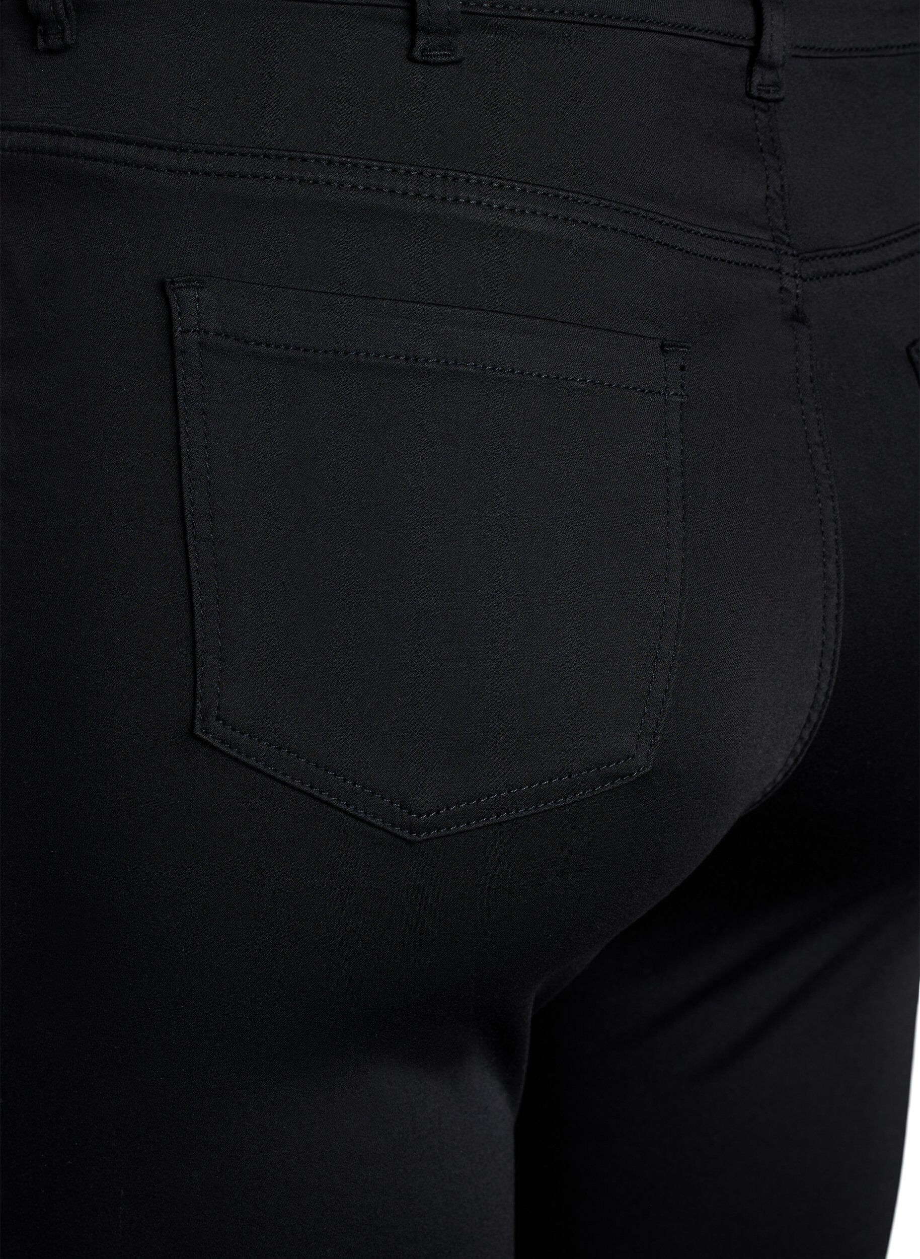 ZizziBlijf Black Amy high-waist jeans, Zwart, Packshot image number 3