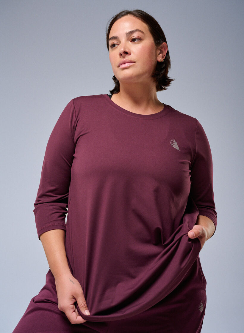 Training blouse met 3/4 mouwen, Rood, Image image number 0