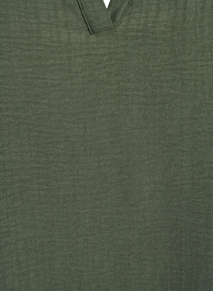 Luchtige blouse met korte mouwen, Groen, Packshot image number 2