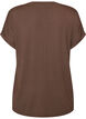 Viscose T-shirt met glitterstrepen, Bruin, Packshot image number 1