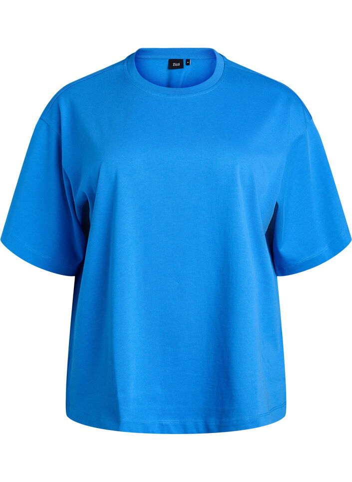 Oversized T-shirt met halflange mouwen, Blauw, Packshot image number 0