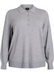 Strik blouse met kraag, Grijs, Packshot image number 0