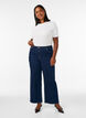 Myra jeans met hoge taille en wide fit, Blauw, Model image number 0