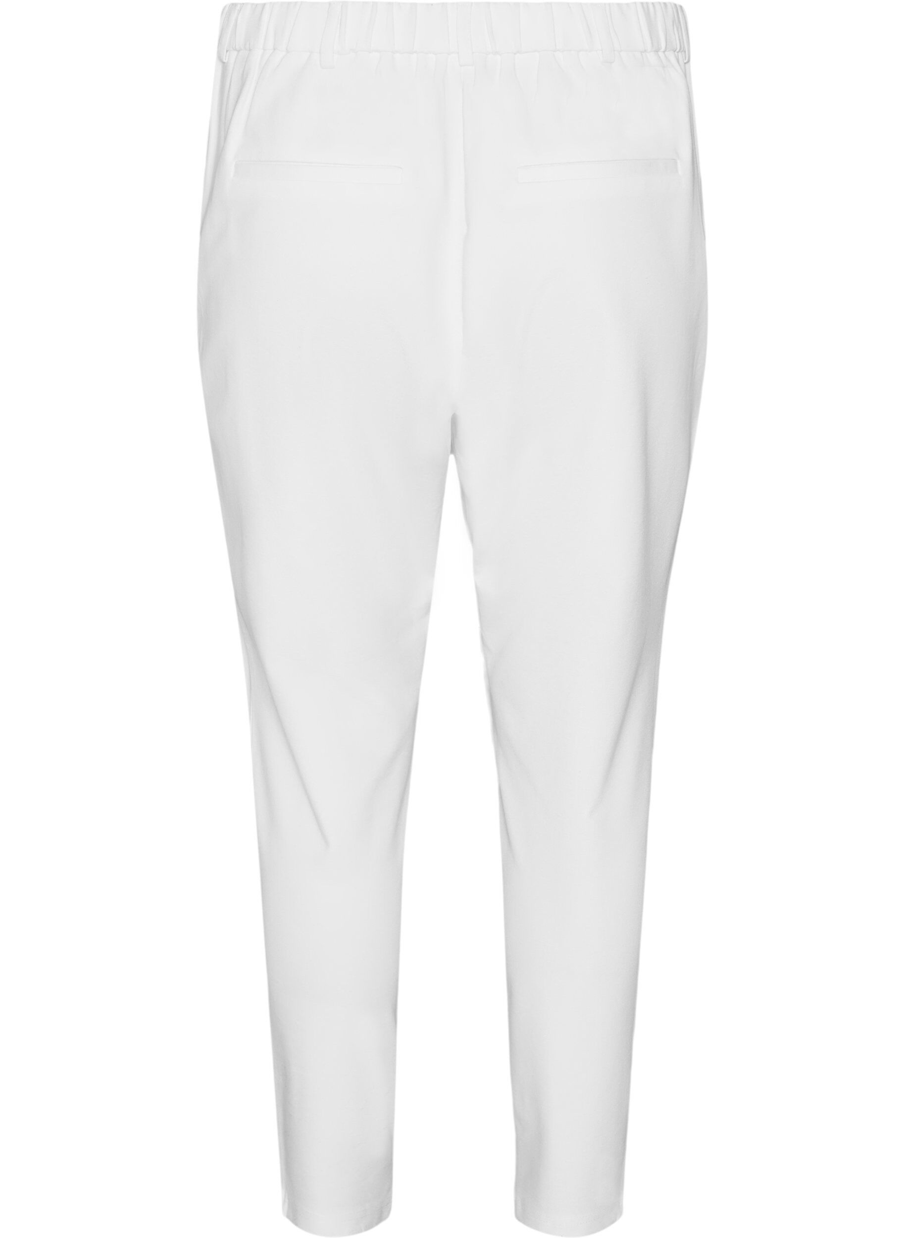 ZizziCropped Maddison broek, Wit, Packshot image number 1