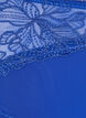 Culotte en microfibre et &agrave; dentelle florale, Bleu, Packshot image number 2