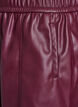 Losse imitatieleer shorts met elastische tailleband, Donker Bordeaux, Packshot image number 2