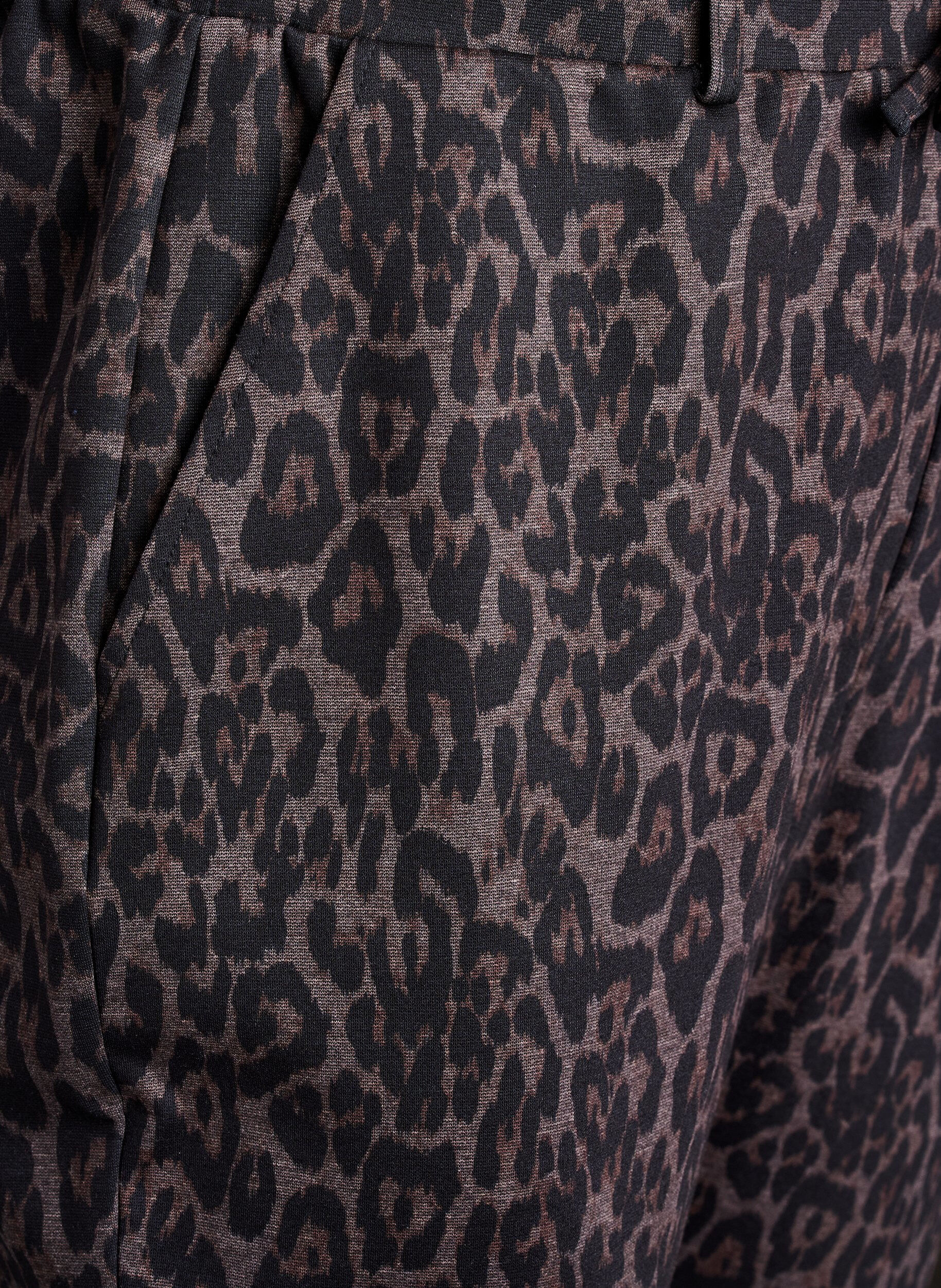 ZizziGecropte broek met luipaardprint, Bruin, Packshot image number 2