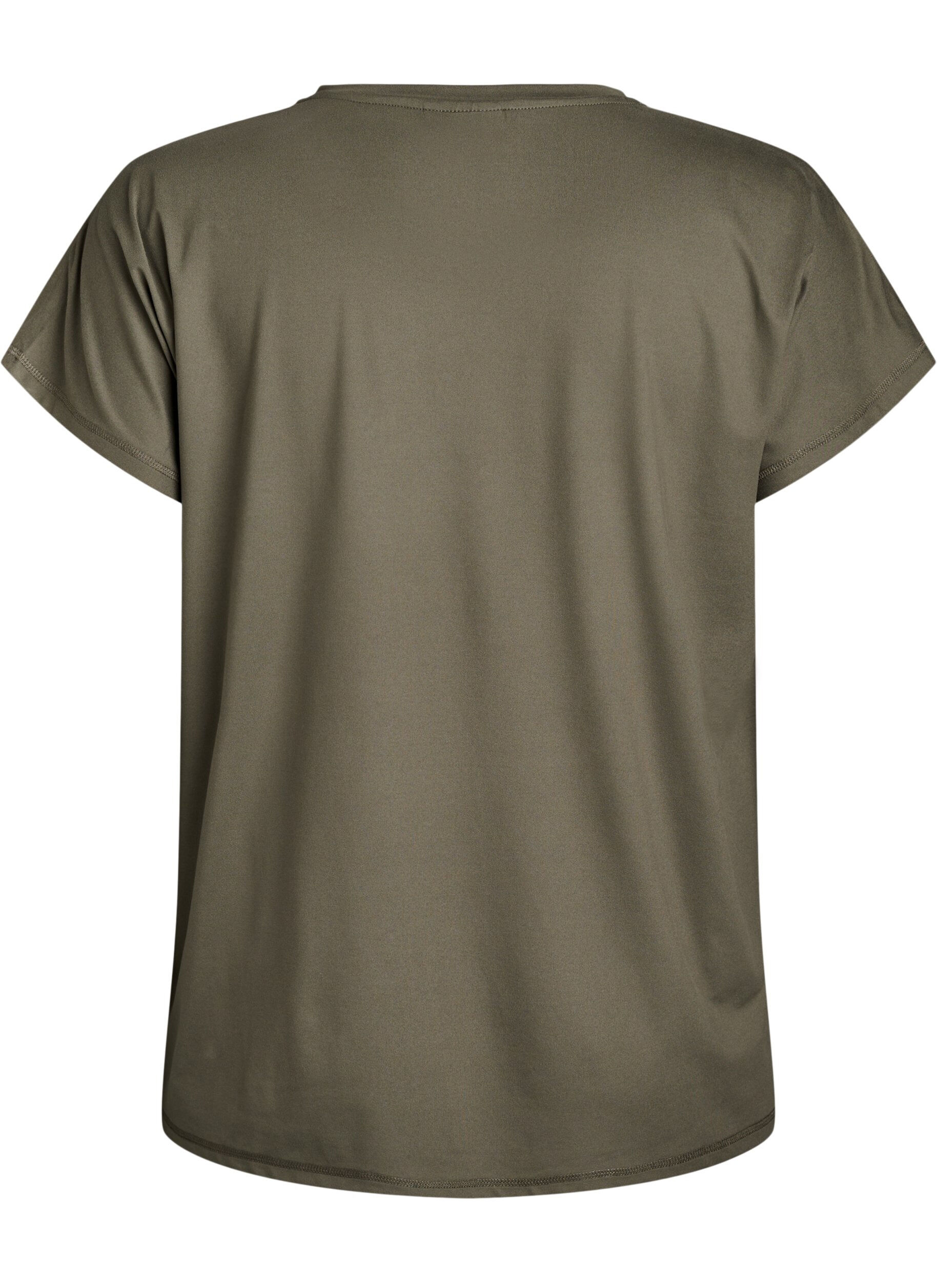 Zizzi T-shirt de sport couleur unie, Vert, Packshot image number 1