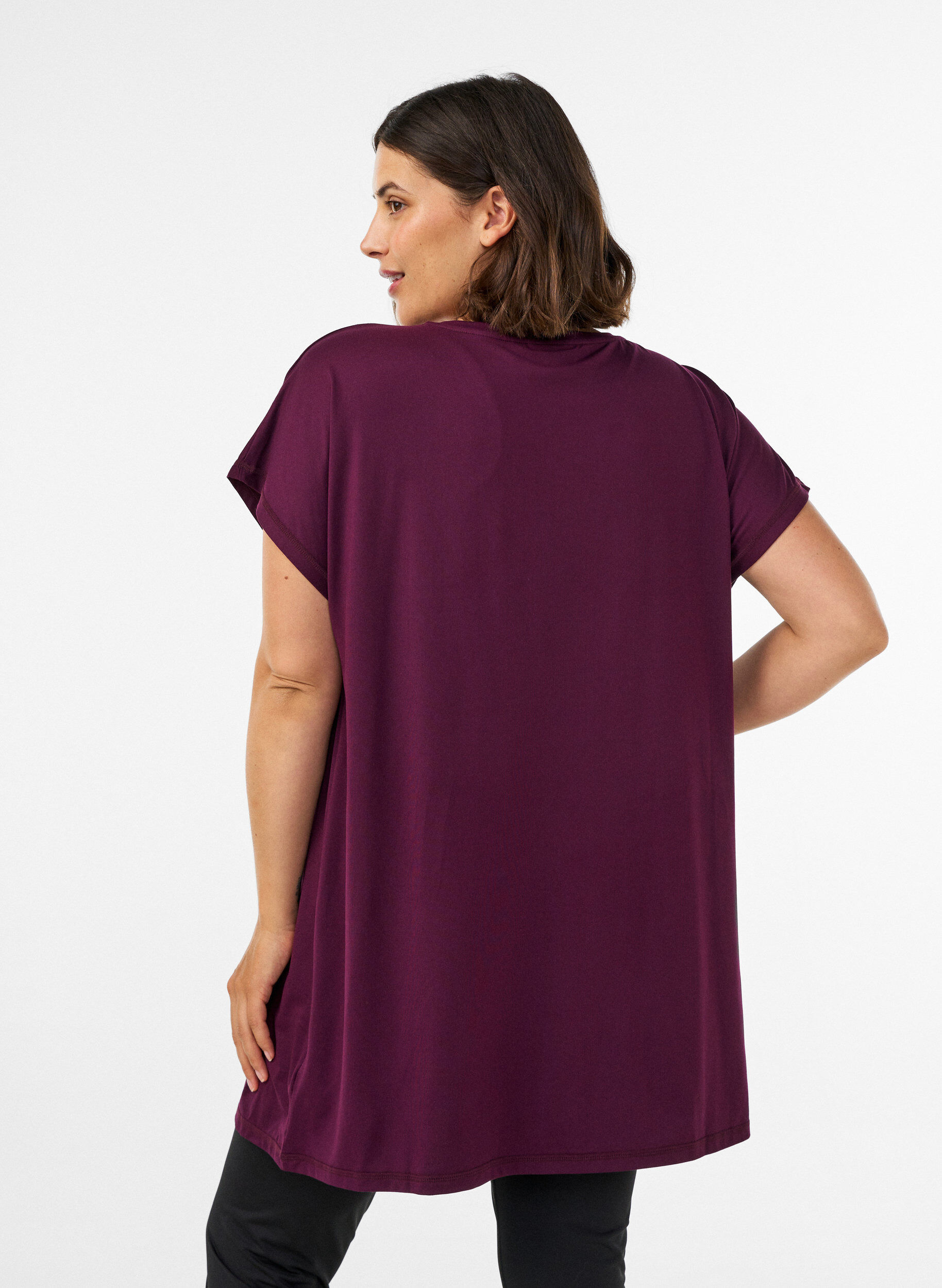 ZizziLang trainings-T-shirt, Paars, Model image number 2