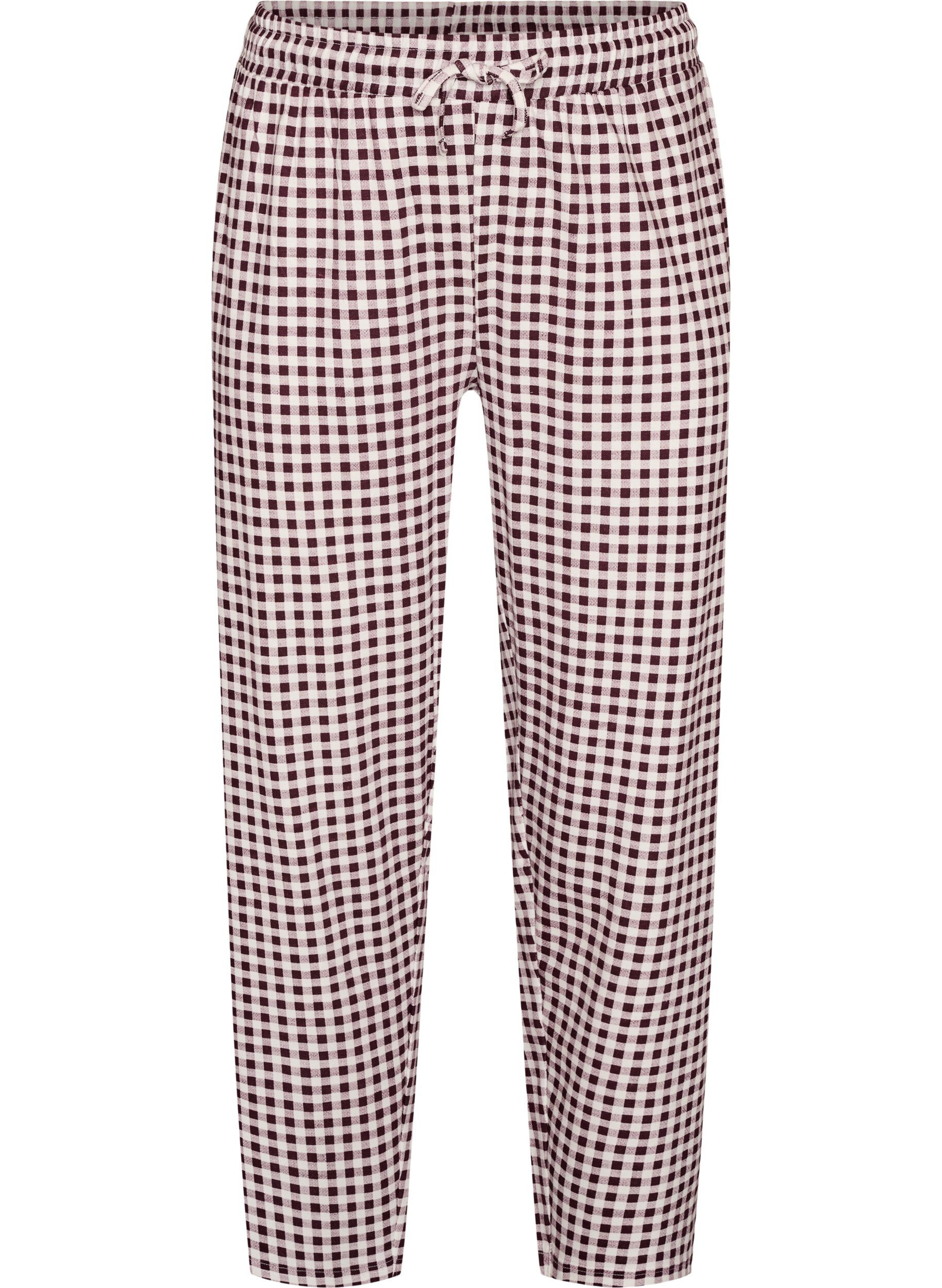 Katoenen pyjamabroek met hoge taille