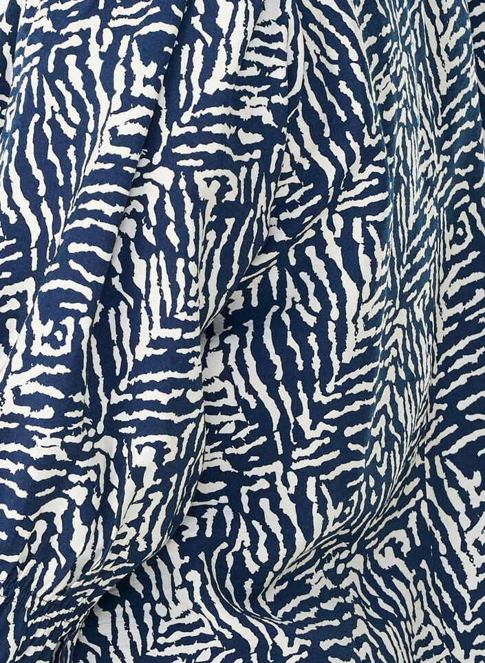 Tuniek met 3/4 mouwen en een V-hals, Blauw, Packshot image number 2