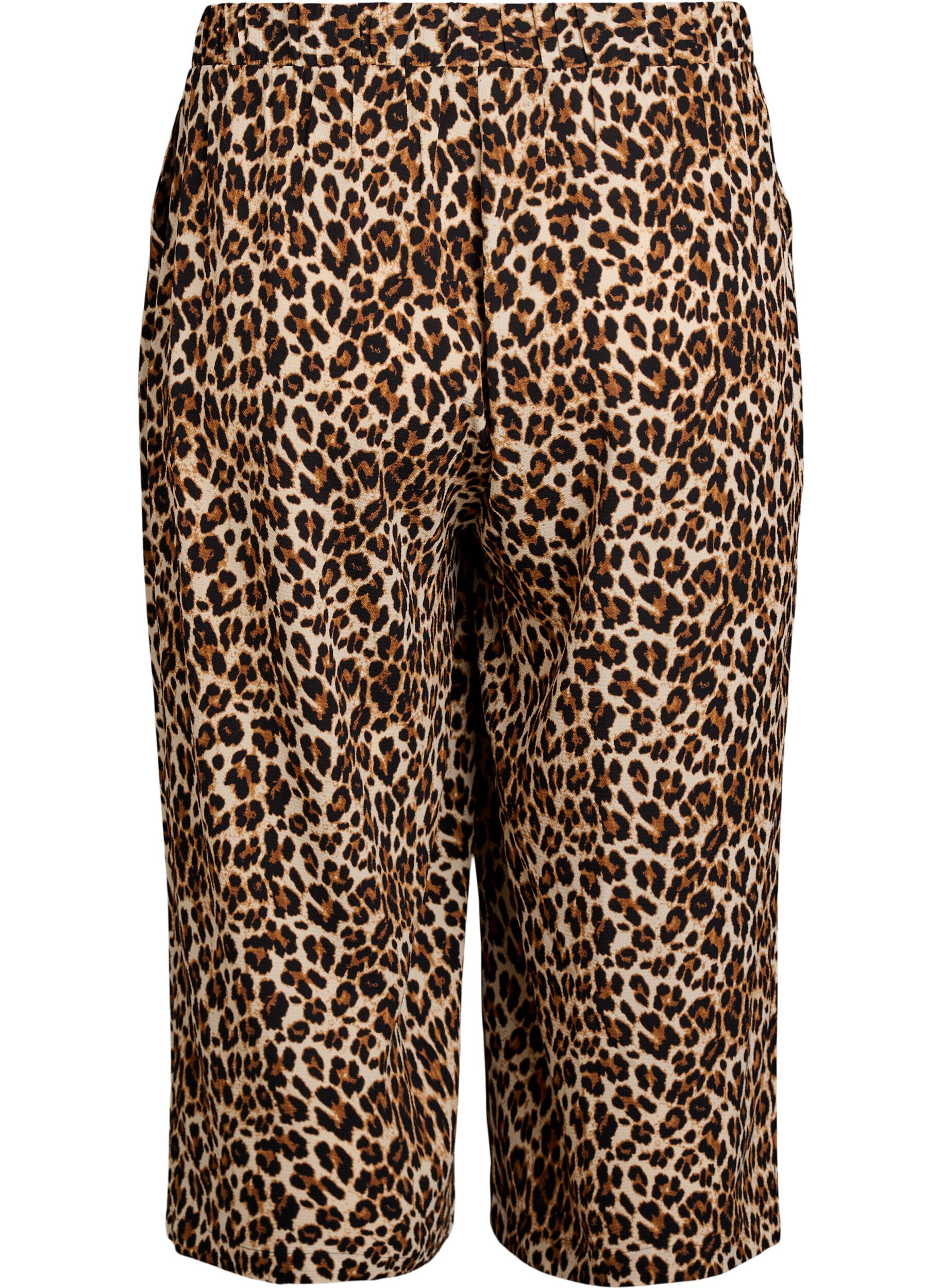 ZizziCulotte broek met print, Bruin, Packshot image number 1