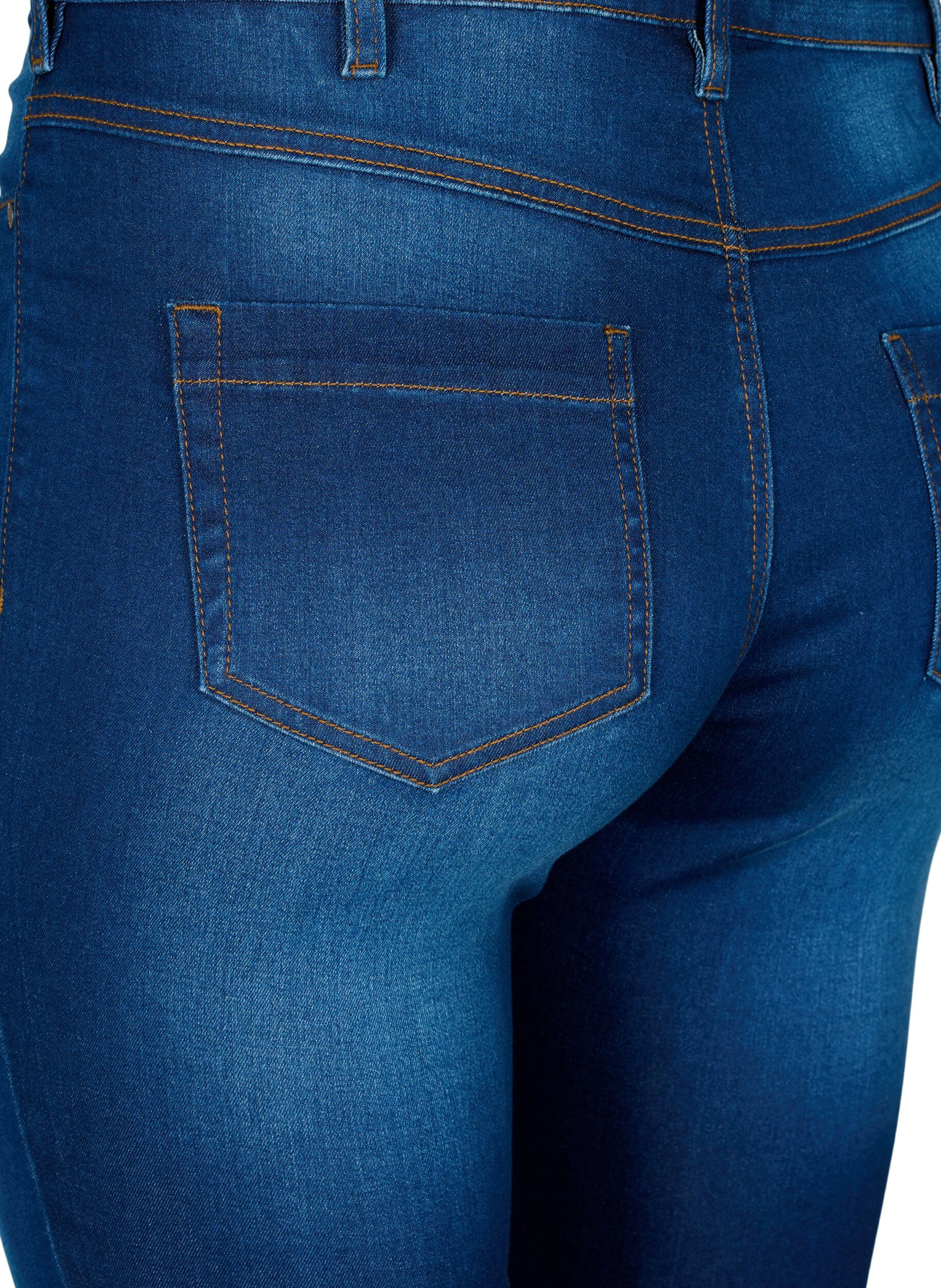 ZizziHigh waist Amy capri jeans met super slim fit, Blauw, Packshot image number 3