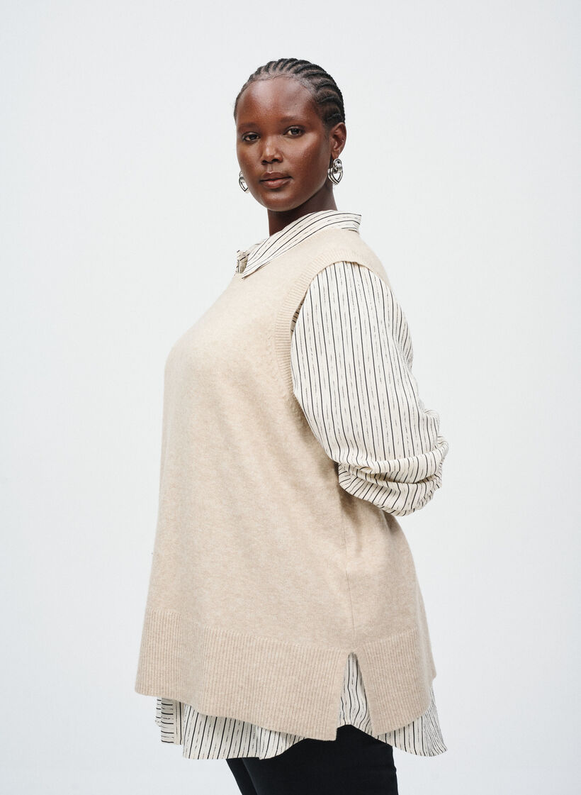 Shirt met gestreept patroon, White Stripe, Image