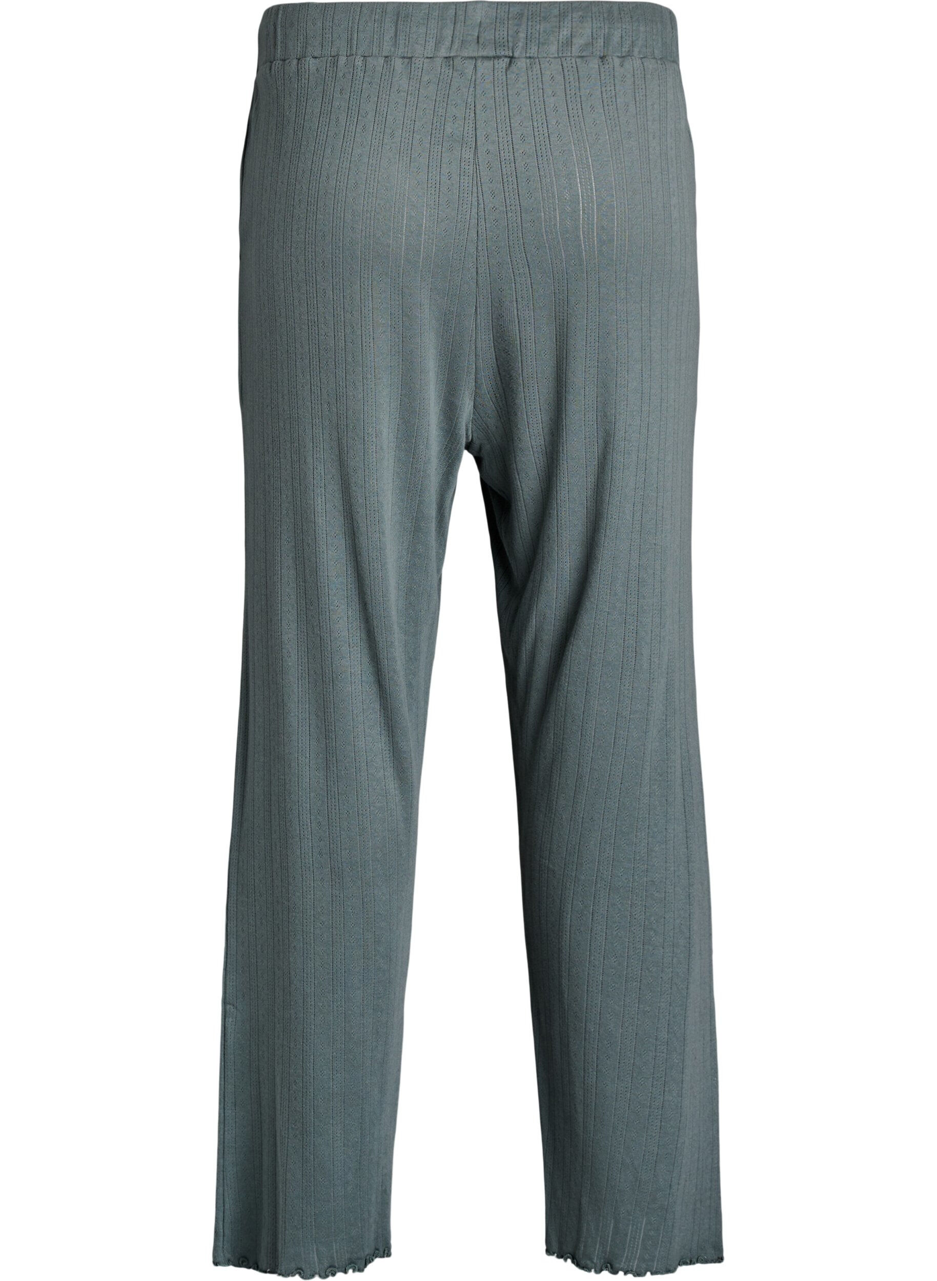 ZizziKatoenen nachtb broek, Groen, Packshot image number 1