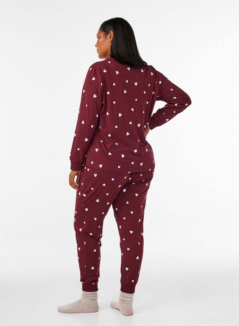 Bedrukte pyjamabroek, Rood, Model image number 1