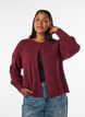 Vest van ribtricot met knopen, Rood, Model image number 0