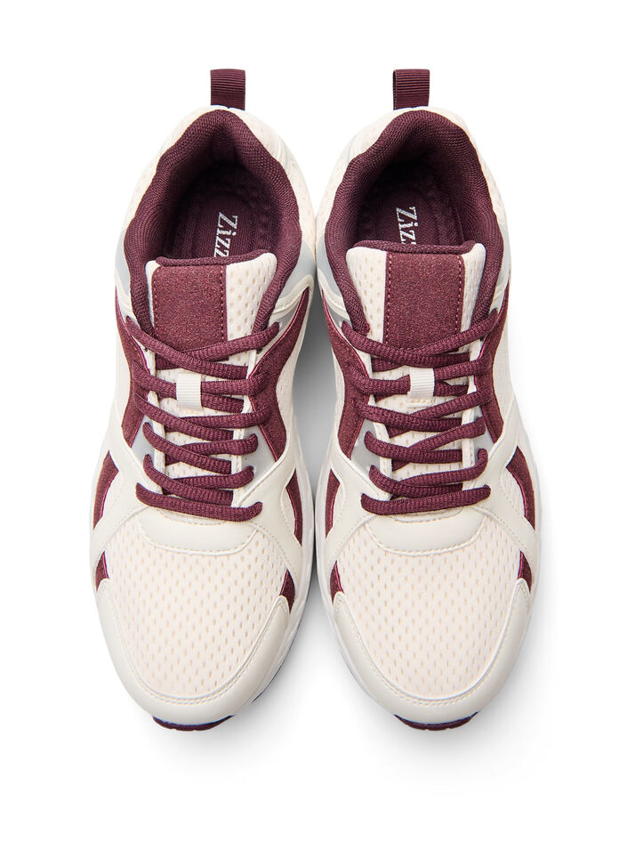 Sportieve sneakers met mesh, Rood, Packshot image number 2