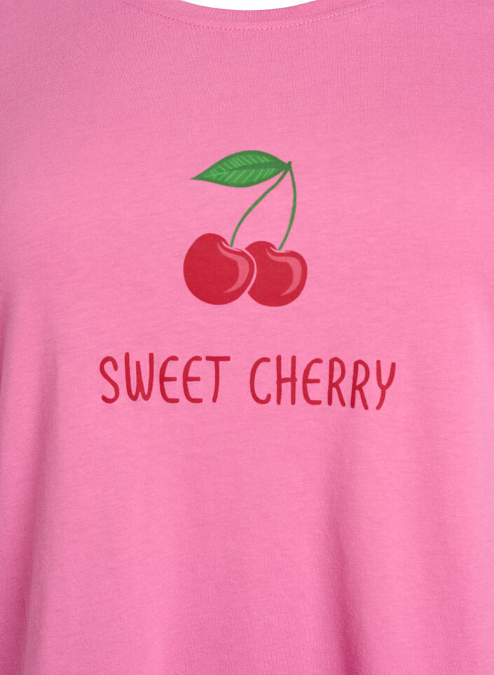 T-shirt met print, Roze, Packshot image number 2