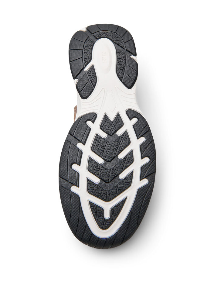 Stretch-breigaren trainers met glittergaren, Bruin, Packshot image number 4