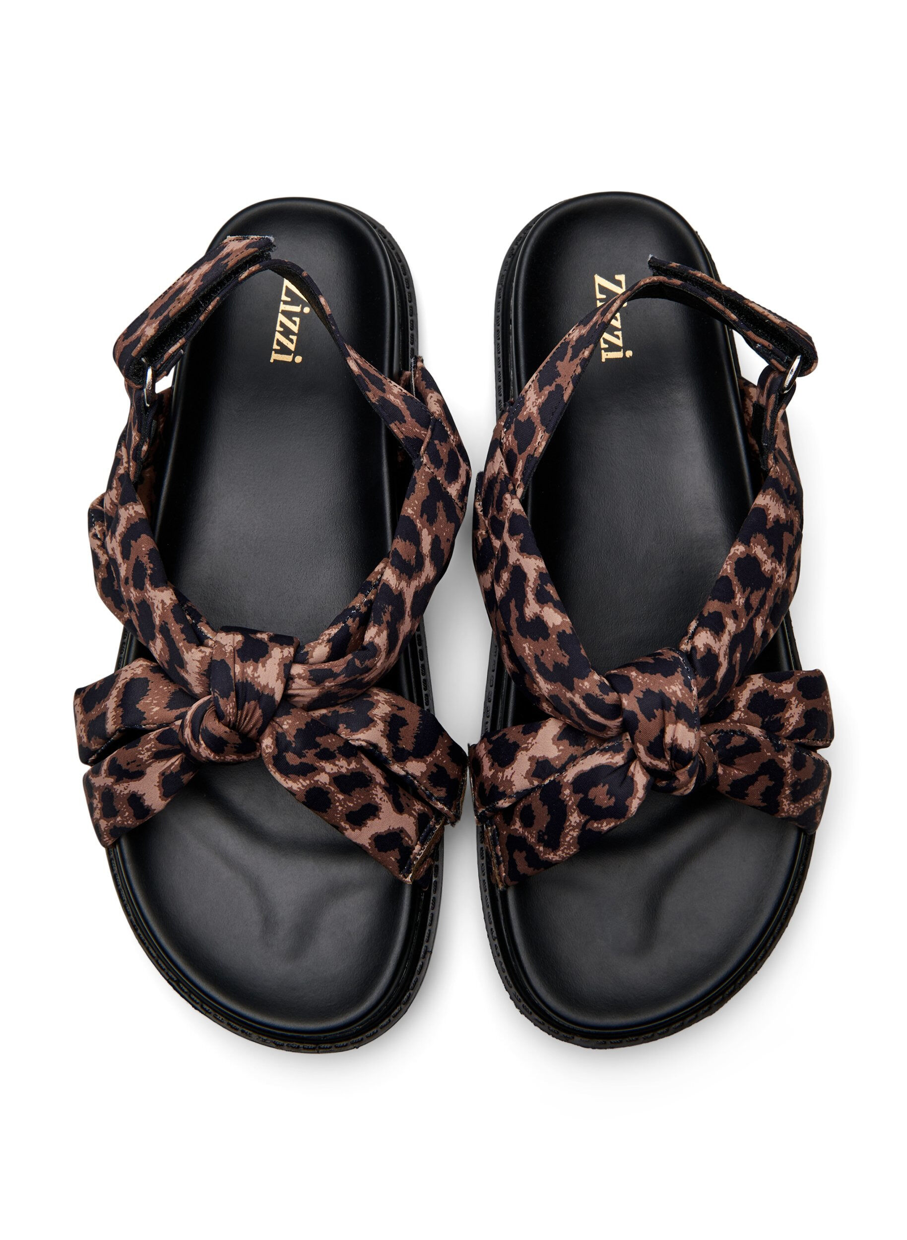 ZizziWide fit - Sandal met knoopdetail, Bruin, Packshot image number 2