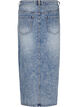Denim maxi rok met een voorsplit, Blauw, Packshot image number 1