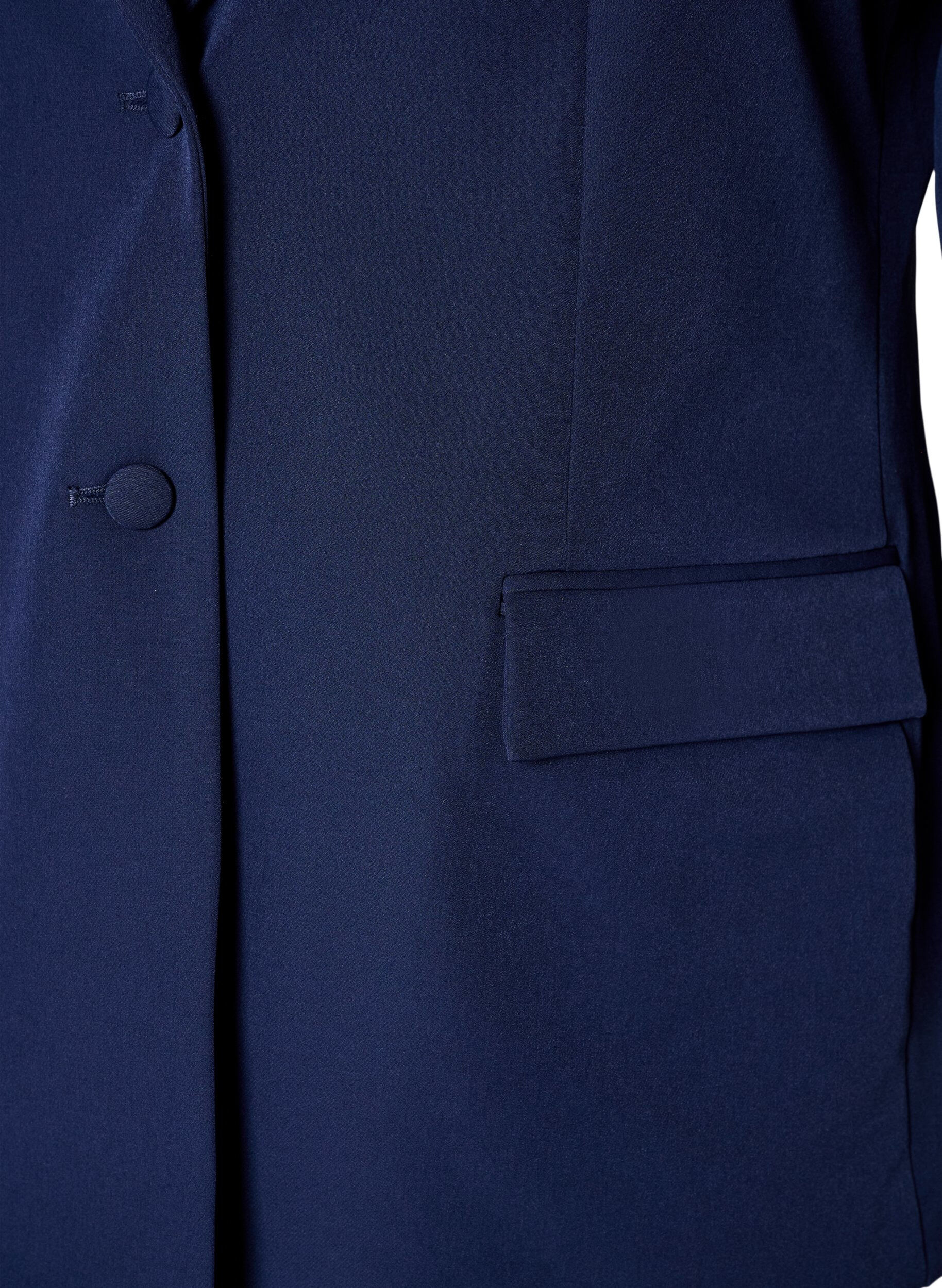 ZizziKlassieke blazer met knoopsluiting, Blauw, Packshot image number 2