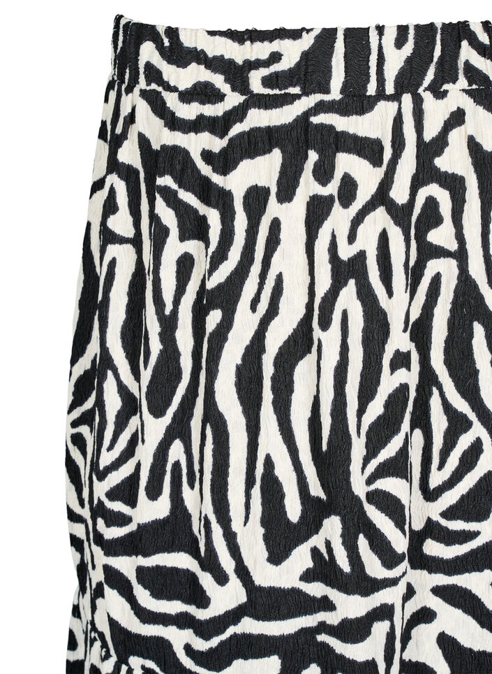 Lange rok met zebraprint, Black w. White Zebra, Packshot image number 2