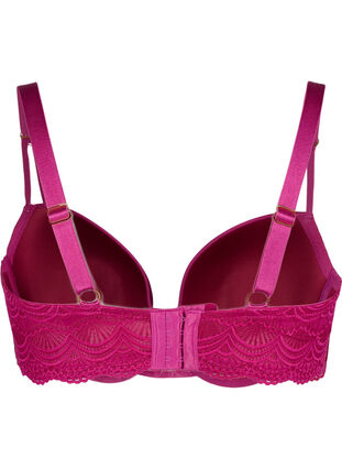 ZizziVoorgevormde Bh met kanten kantpatroon, Boysenberry, Packshot image number 1