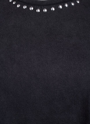 ZizziOrganisch katoenen T-shirt met studs, Grey Wash Studs, Packshot image number 2