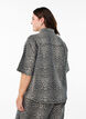Denimshirt met luipaardprint en korte mouwen, Leopard, Model image number 1