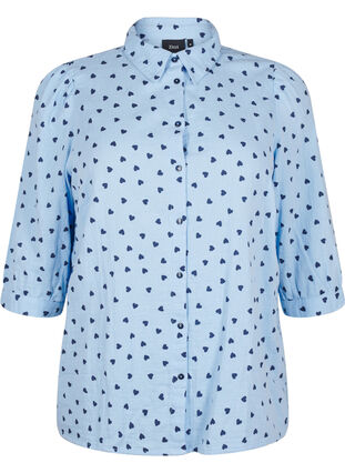 ZizziShirtblouse met 3/4 mouwen, D.R.Blue N.A.Hearts, Packshot image number 0
