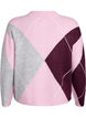 Cardigan met argylepatroon en ronde hals, Roze, Packshot image number 1