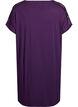 Viscose nachtjapon met kanten details, Paars, Packshot image number 1