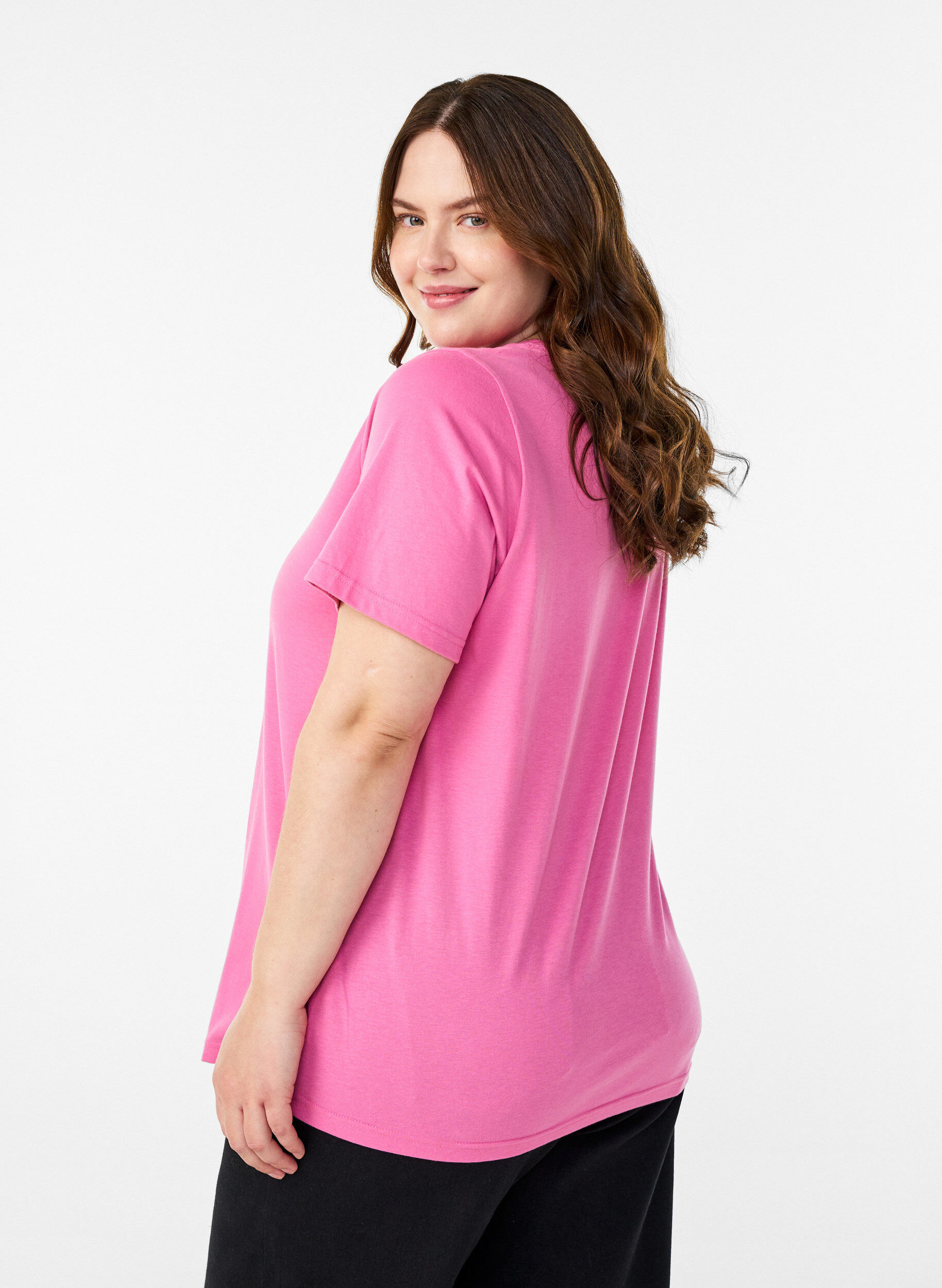 ZizziT-shirt met print, Roze, Model image number 2