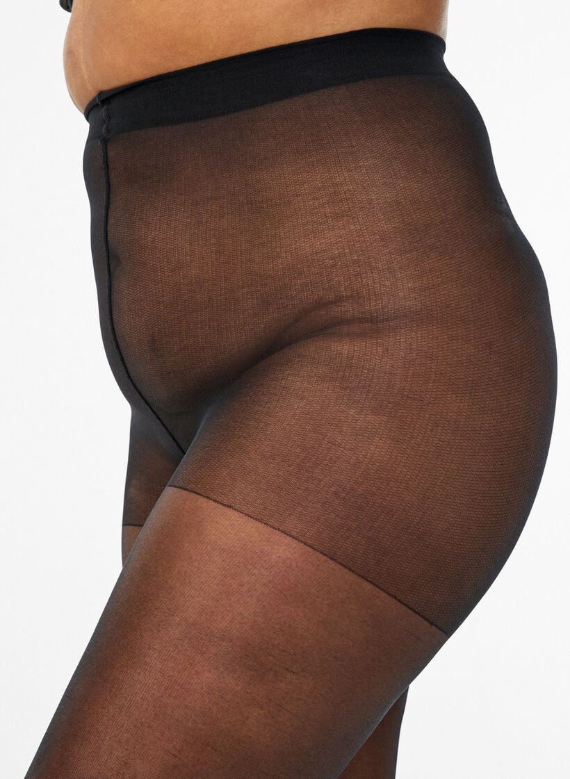 Collants 30 deniers ind&eacute;maillables, Noir, Model image number 2