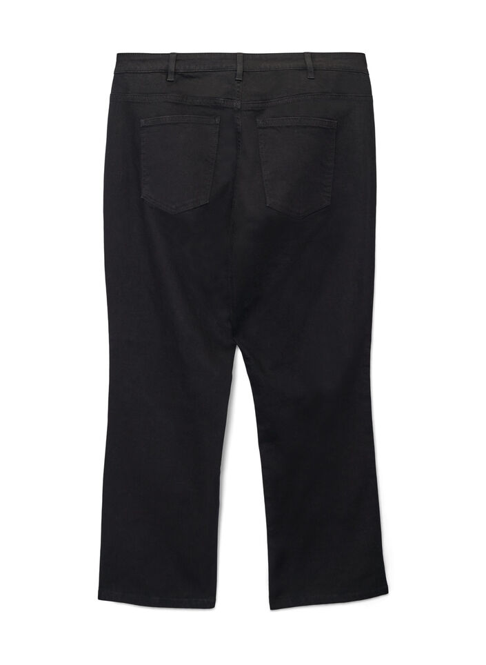 High-waisted Gemma jeans met een regular fit, Zwart, Packshot image number 1