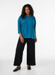 Jersey blouse met 3/4 mouwen, Blauw, Model image number 1