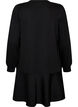 Sweatshirtjurk met ruches in laagjes en A-lijnvorm, Zwart, Packshot image number 1