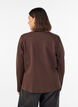 Strakzittend jersey vest met decoratieve knopen, Bruin, Model image number 2
