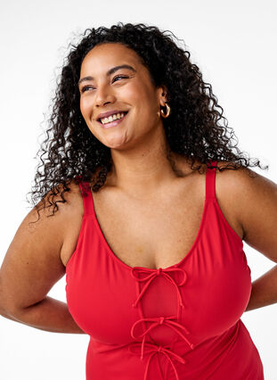 ZizziBadpak met strikken, Rood, Model image number 2